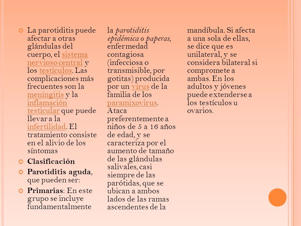 sintomas de paperas en testiculos